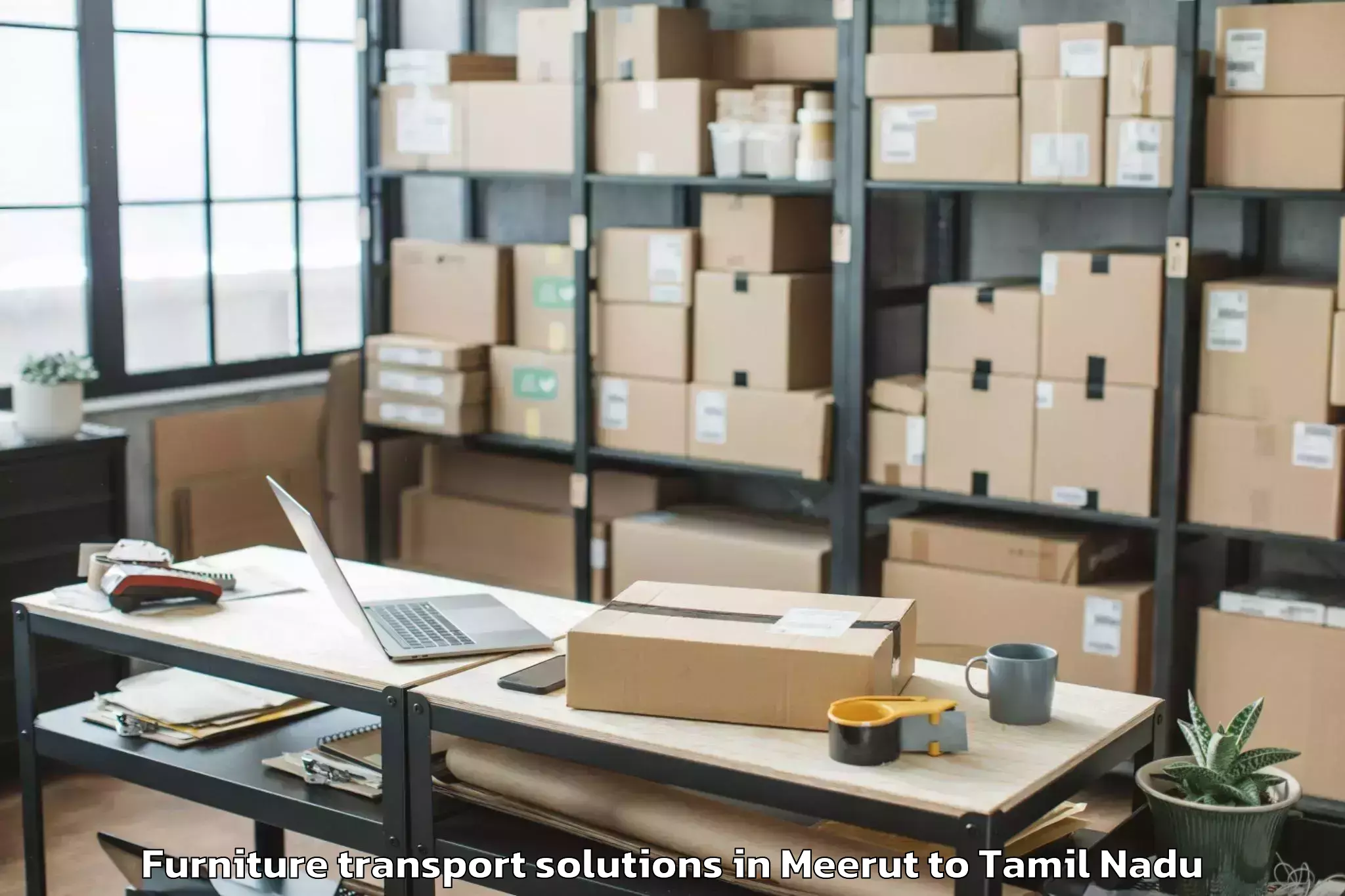 Get Meerut to Mannargudi Furniture Transport Solutions